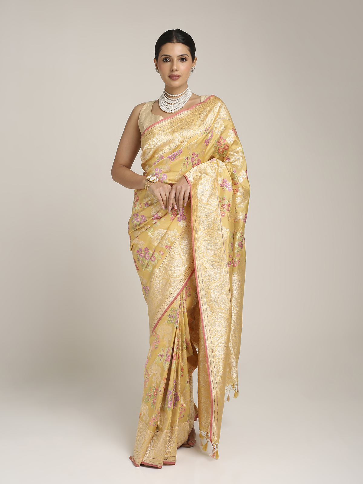 MTL18347 Meena Jungla Piure katan Handloom - Image 1