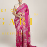 Pink Designer Khadi Saree