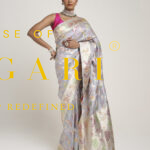 Ivory Meenakari Silk Saree