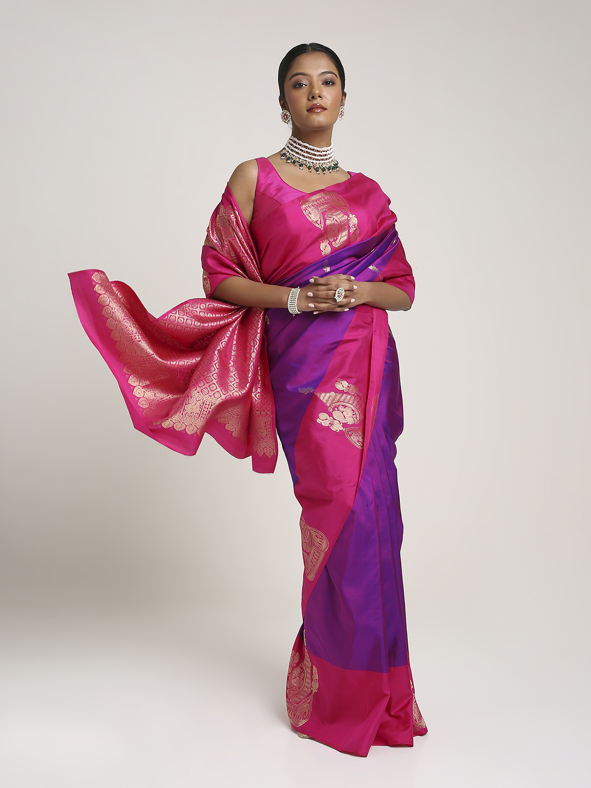 THK22002 Kanjivaram Silk Handloom - Image 1