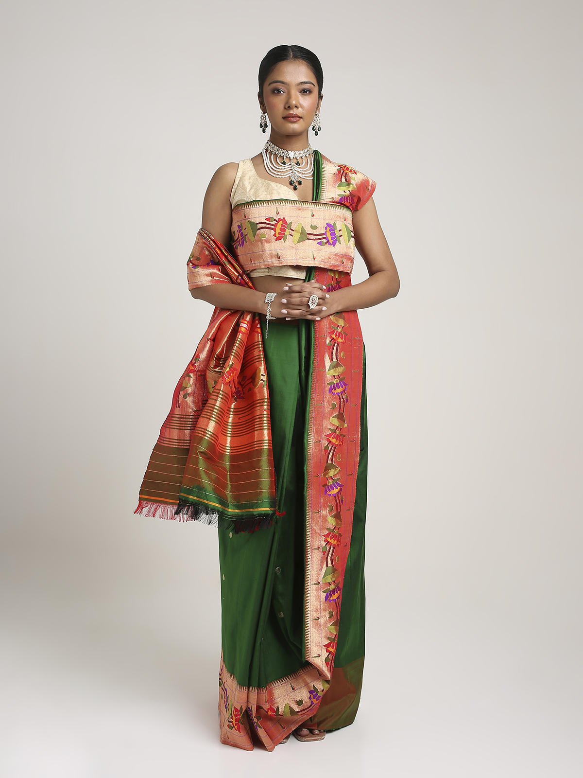 THK22085 Handloom Paithani - Image 1