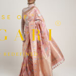Peach Meenakari Silk Saree