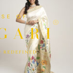 White Paithani  Handloom Silk