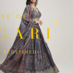 Ajrak with handwork sharara set
